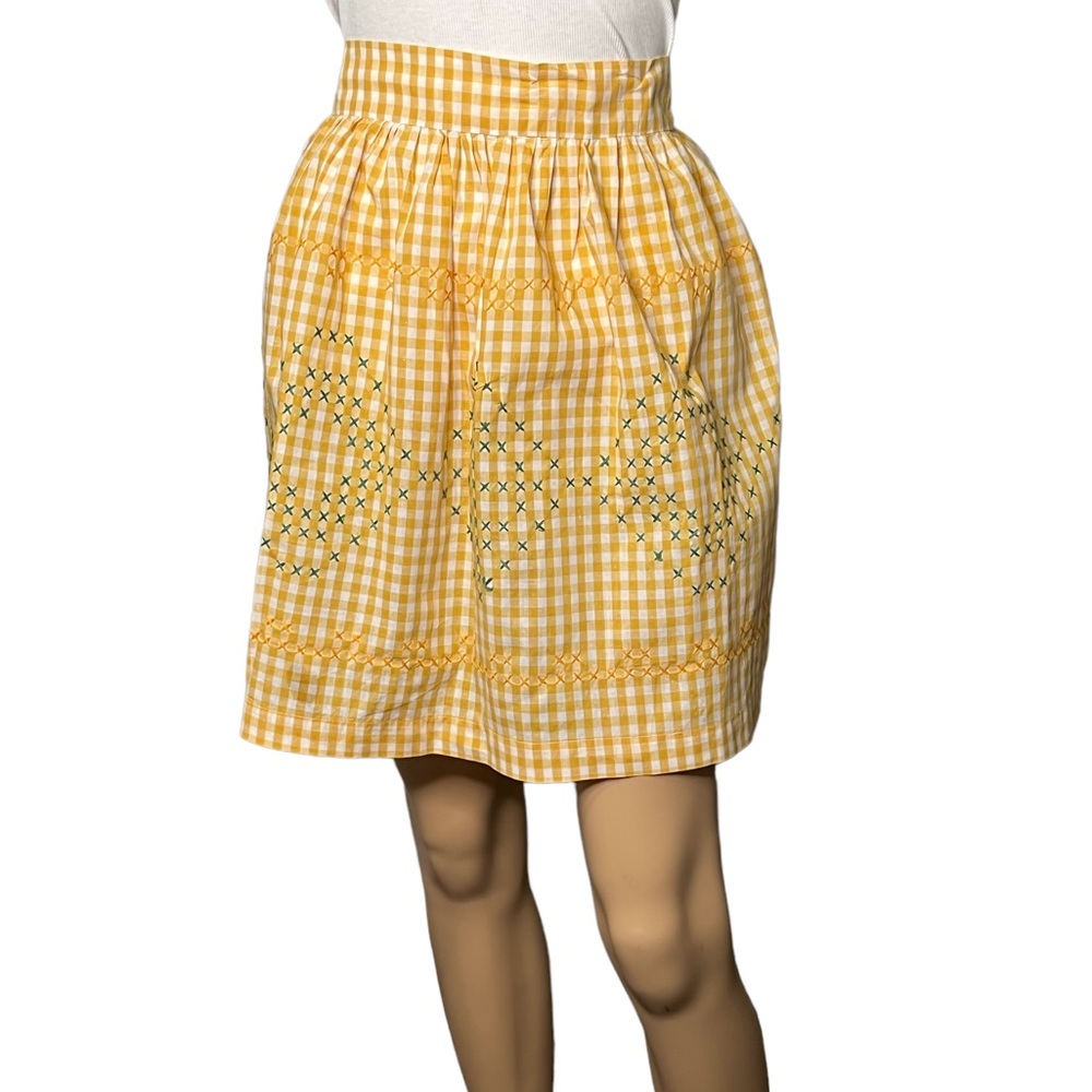 Vintage Plaid Cross Stitch Apron